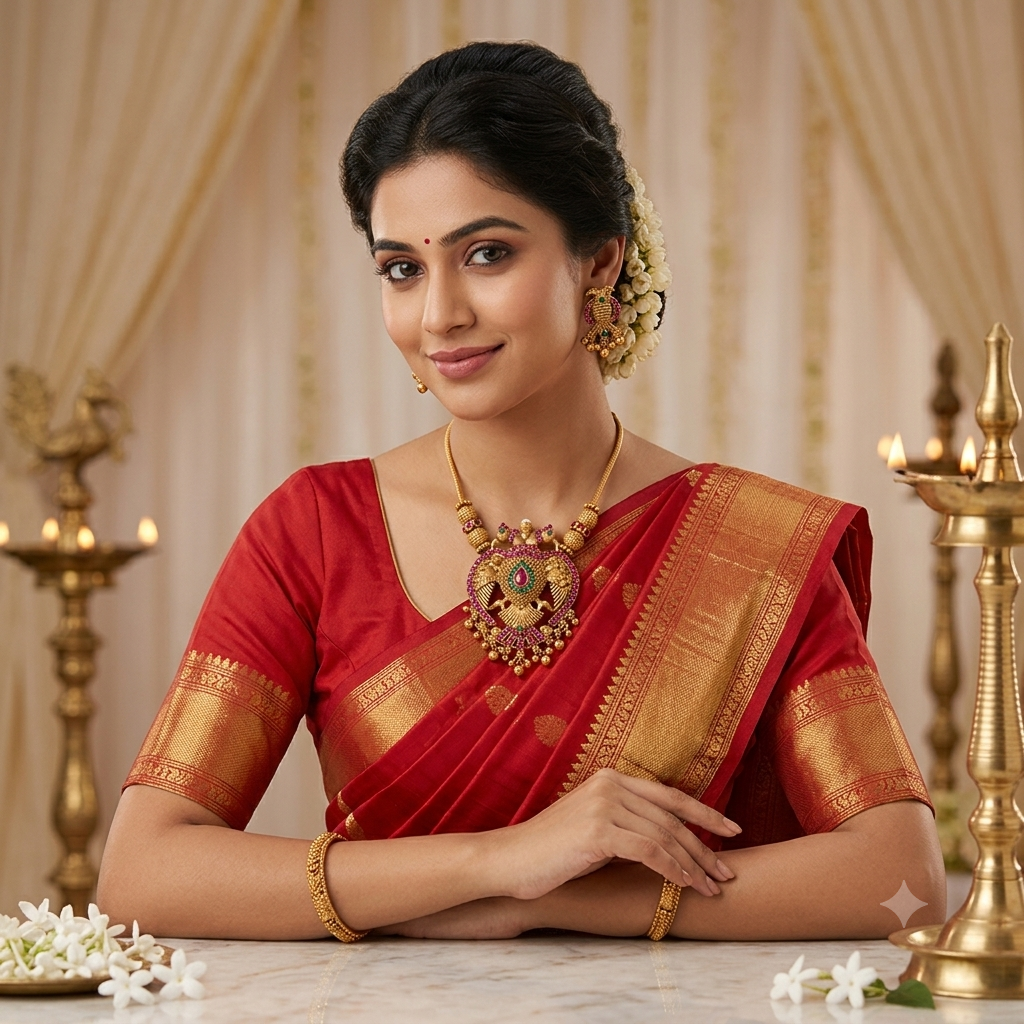 Trending peacock dollar chain with Earing ✨ - Image 3