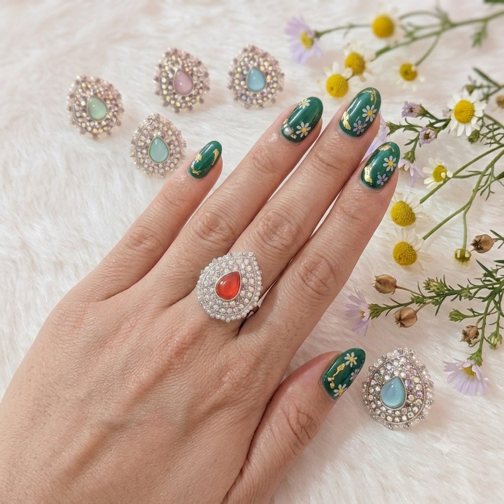 Luxury Rings in combo / 6 colours available - Image 4