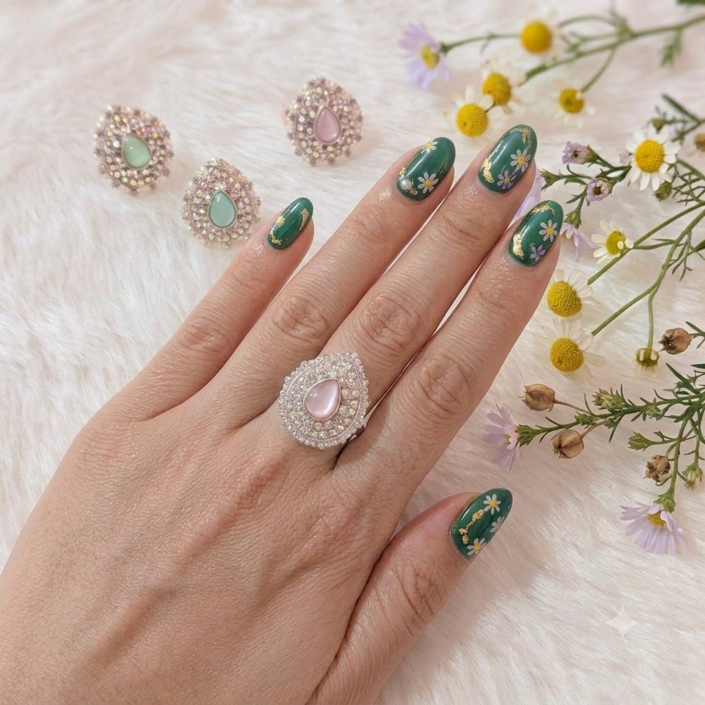 Pink Luxury stone Ring