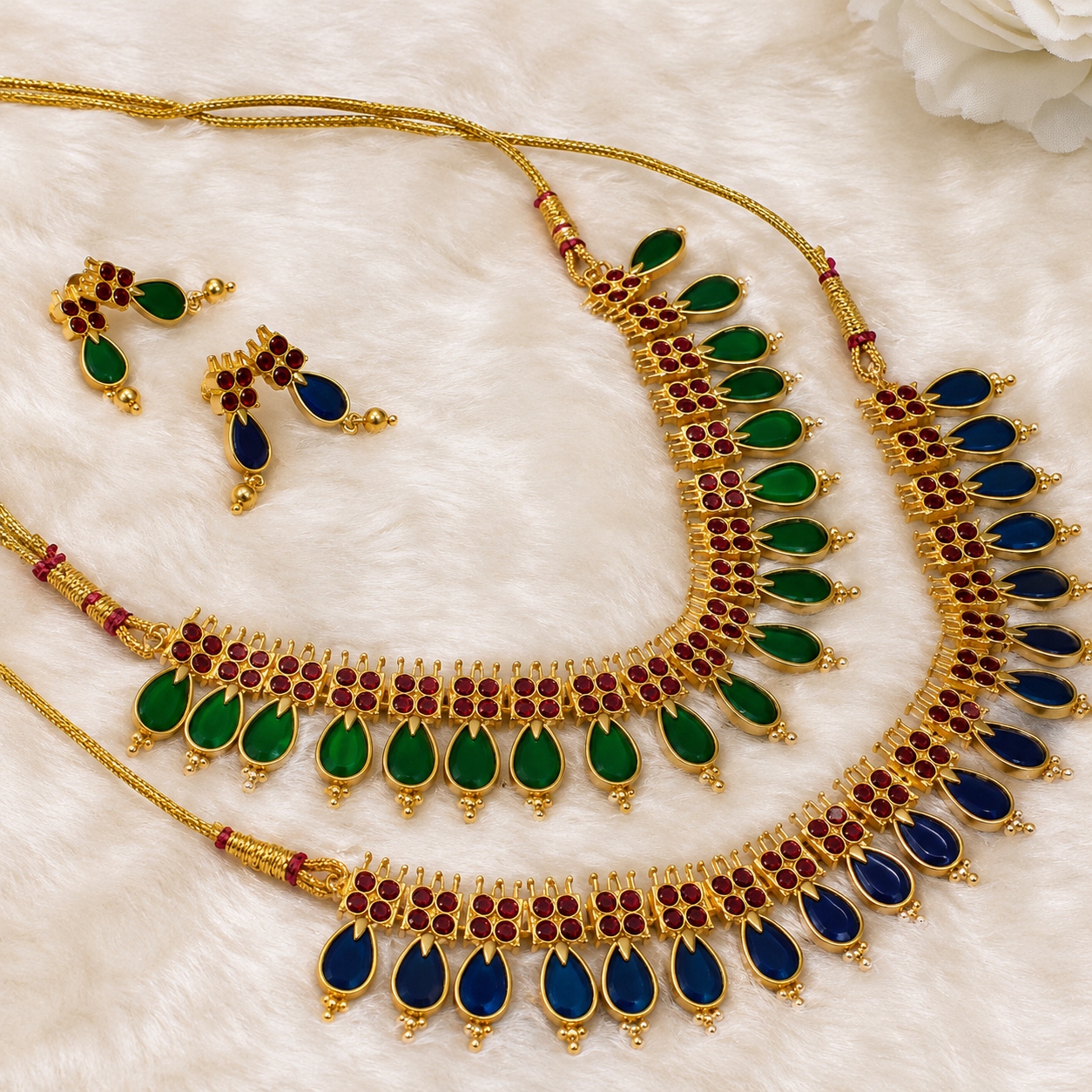 Kerala jewellery necklace combo set 2 - Image 2
