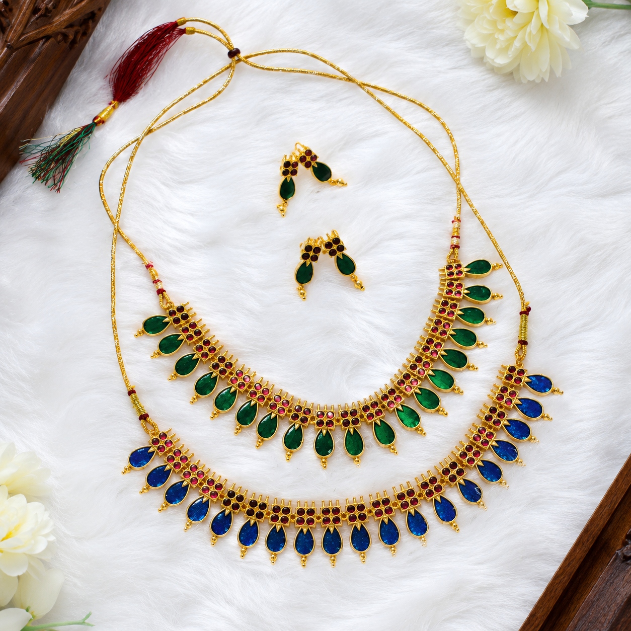 Kerala jewellery necklace combo set 2